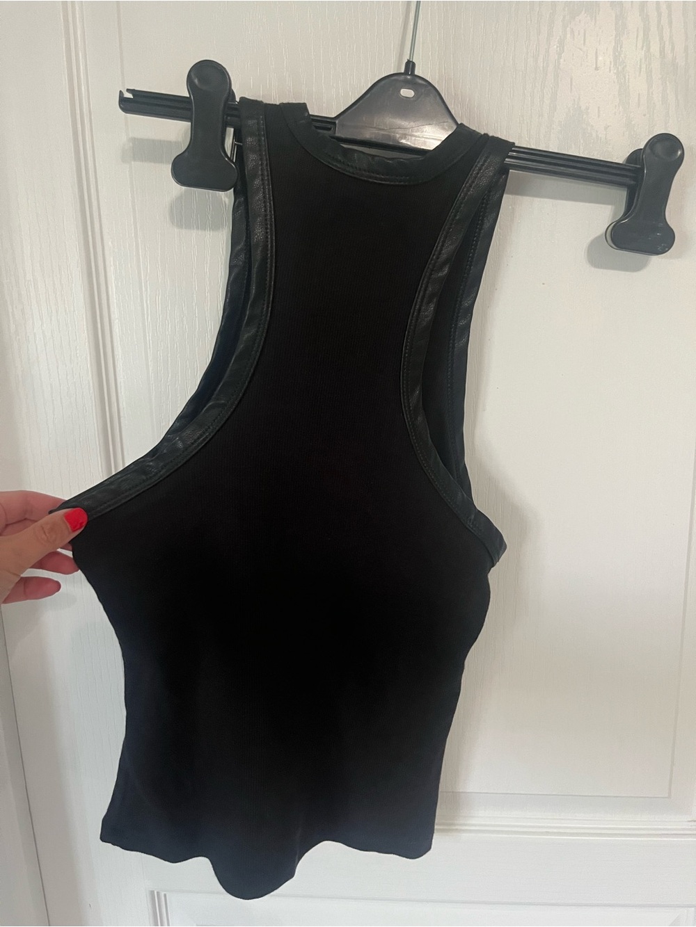 Pilcro Black Ribbed Racerback Tank - Picture 2 of 2